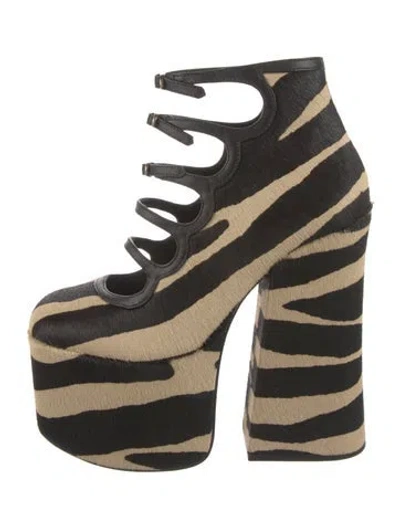 Pre-owned Marc Jacobs Ponyhair Animal Print Pumps W/ Tags In Neutral