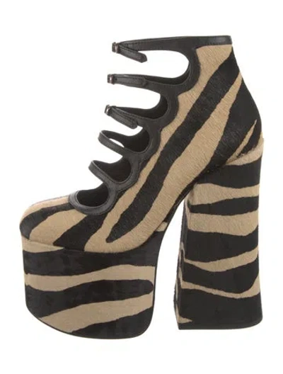 Pre-owned Marc Jacobs Ponyhair Animal Print Pumps W/ Tags In Neutral