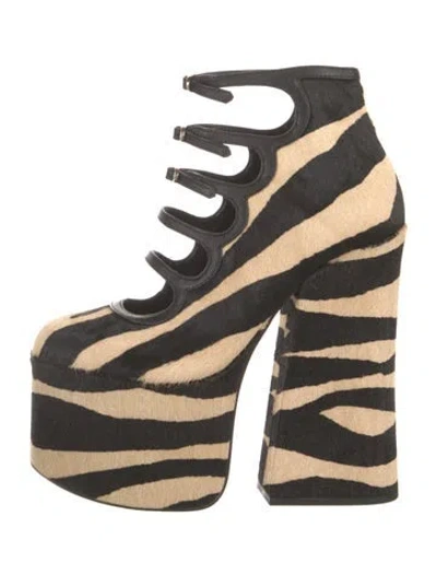 Pre-owned Marc Jacobs Ponyhair Animal Print Pumps W/ Tags In Neutrals