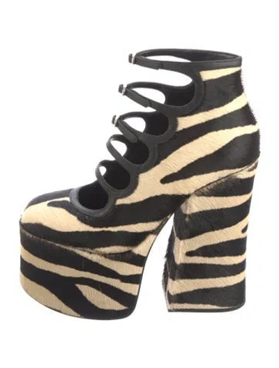 Pre-owned Marc Jacobs Ponyhair Animal Print Pumps W/ Tags In Neutrals