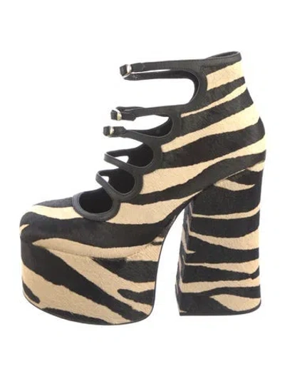 Pre-owned Marc Jacobs Ponyhair Animal Print Pumps W/ Tags In Neutrals