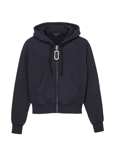 Marc Jacobs Pop J Marc Cropped Zip-up In Blue