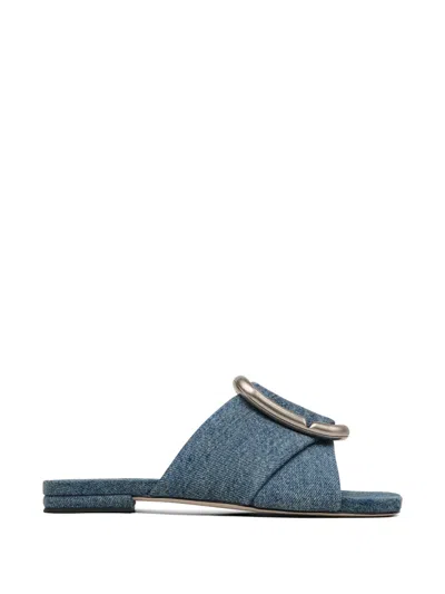 Marc Jacobs Pop J Marc Denim Sandals In Blue