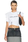 Marc Jacobs White Pop J Marc Logo Drape Seam T-shirt In White