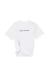 Marc Jacobs White Pop J Marc Logo Drape Seam T-shirt In White