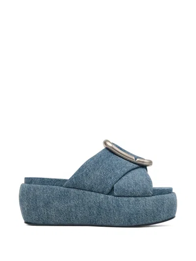 Marc Jacobs Pop J Marc Platform Sandals In Blue