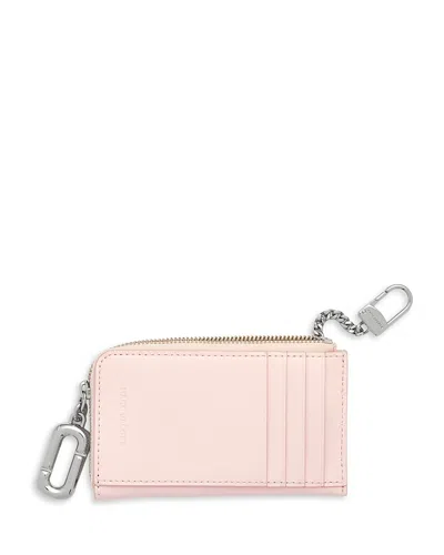Marc Jacobs Pop J Marc Slim Leather Compact Wallet In Pink