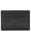 Marc Jacobs Black Card-holder With Embossed Logo In Leather Woman In Black