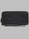 Marc Jacobs Continental Leather Logo Wallet In Black