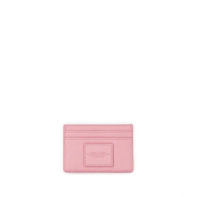 Marc Jacobs Porte-cartes The Leather Card Case In Pink