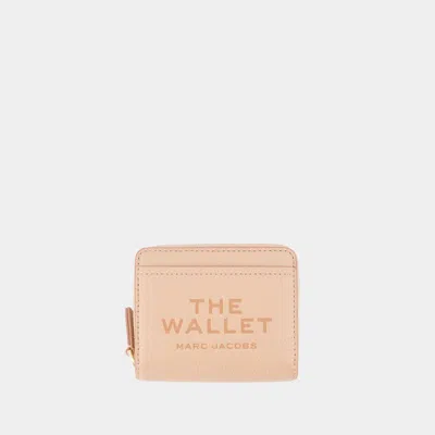 MARC JACOBS PORTEFEUILLE THE MINI COMPACT - MARC JACOBS - CUIR - ROSE