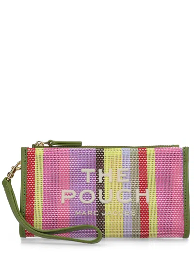 Marc Jacobs Pouch In Mesh A Righe In Multi