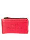Marc Jacobs Premium Top Zip Mini Wallet In Red