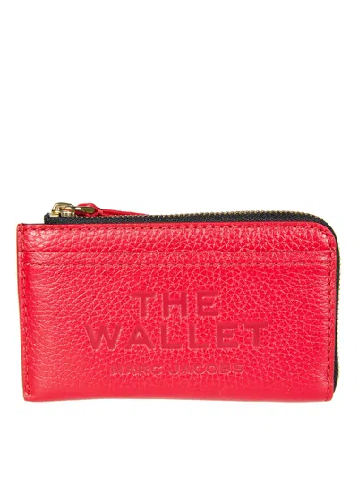 Marc Jacobs Premium Top Zip Mini Wallet In Red