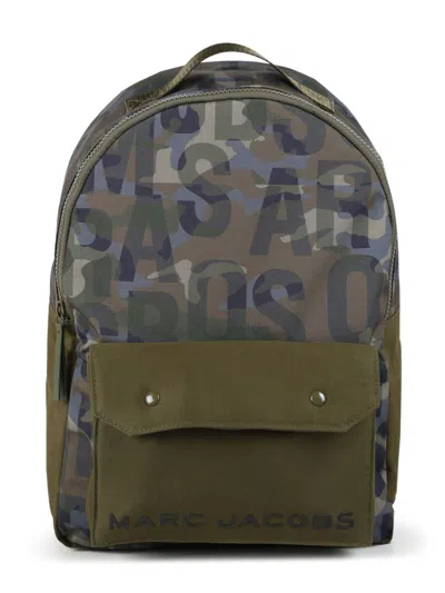 Marc Jacobs Kids' Printed Appliqué Backpack In Green