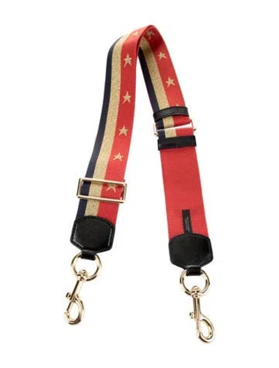 Pre-owned Marc Jacobs Printed Bag Strap W/tags In Red