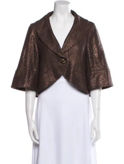 Pre-owned Marc Jacobs Printed Bolero In Brown