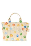 Marc Jacobs The Small Canvas Tote Bag With Flower Print In Neutral