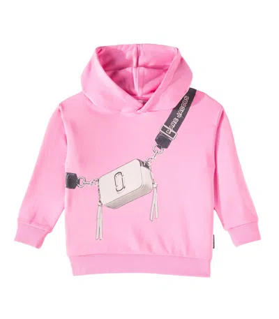 Marc Jacobs Kids' Bag-print Hoodie In Fuschia