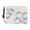 Marc Jacobs Printed Cotton Compact Wallet In Blue