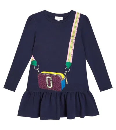 Marc Jacobs Kids' Printed Cotton Dress In Blue