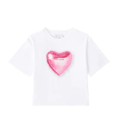 Marc Jacobs Kids' Printed Cotton Jersey T-shirt In White