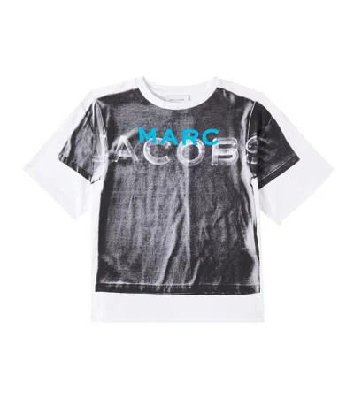 Marc Jacobs Kids' Printed Cotton Jersey T-shirt In White