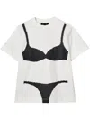 Marc Jacobs Womens Bra Graphic Boxy-fit Short-sleeve Cotton-jersey T-shirt White