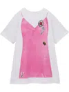 Marc Jacobs Women's White/pink Trompe Loeil T-shirt Mini Dress | Size Xs/small | 2s5rdr083c14co