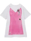 Marc Jacobs Women's White/pink Trompe Loeil T-shirt Mini Dress | Size Xs/small | 2s5rdr083c14co In Pink