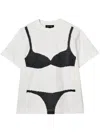 Marc Jacobs Womens Bra Graphic Boxy-fit Short-sleeve Cotton-jersey T-shirt White In White