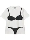 Marc Jacobs Womens Bra Graphic Boxy-fit Short-sleeve Cotton-jersey T-shirt White In White