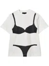 Marc Jacobs Womens Bra Graphic Boxy-fit Short-sleeve Cotton-jersey T-shirt White In White