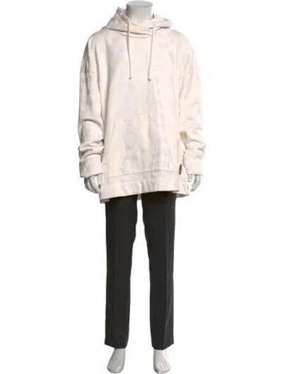 Pre-owned Marc Jacobs Printed Crew Neck Hoodie In White