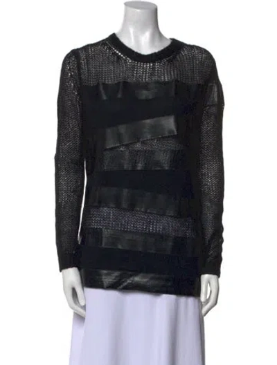Pre-owned Marc Jacobs Printed Crew Neck Sweater In Black