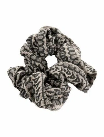 Pre-owned Marc Jacobs Printed Elastic Scrunchie In Gray