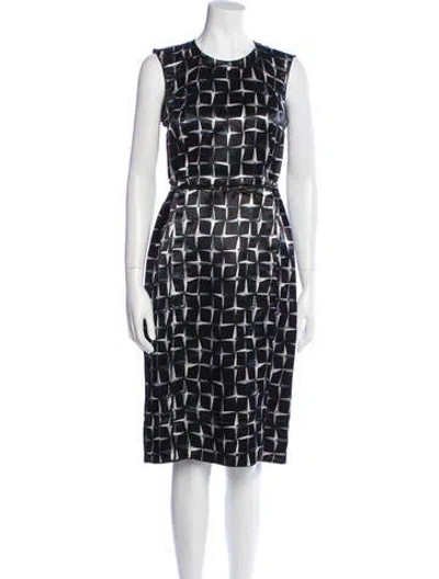 Pre-owned Marc Jacobs Printed Knee-length Dress In Black