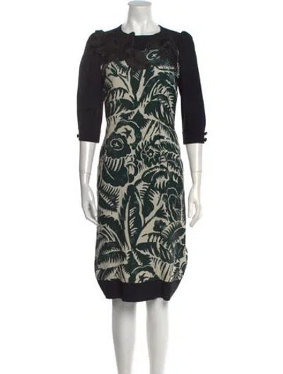 Pre-owned Marc Jacobs Printed Knee-length Dress In Black