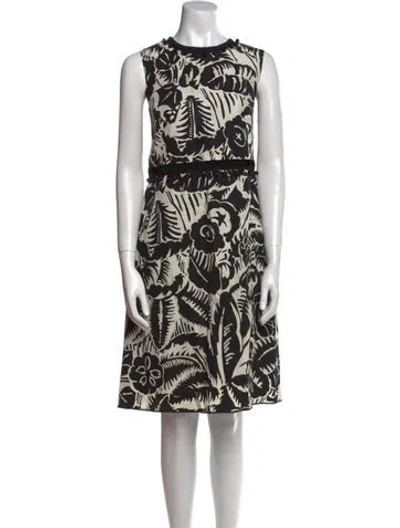 Pre-owned Marc Jacobs Printed Knee-length Dress In Black