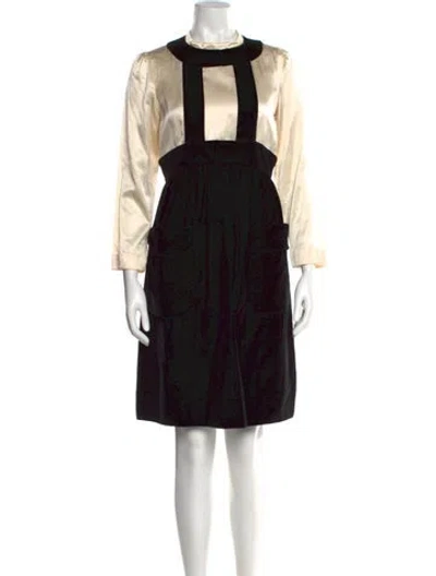 Pre-owned Marc Jacobs Printed Knee-length Dress In Black
