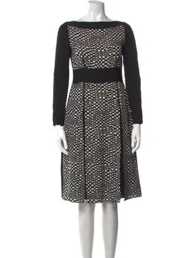 Pre-owned Marc Jacobs Printed Knee-length Dress In Black
