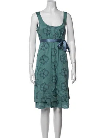 Pre-owned Marc Jacobs Printed Knee-length Dress In Blue