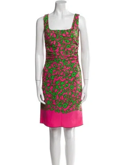 Pre-owned Marc Jacobs Printed Knee-length Dress In Pink