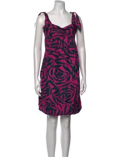 Pre-owned Marc Jacobs Printed Knee-length Dress In Pink