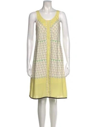 Pre-owned Marc Jacobs Printed Knee-length Dress In Yellow