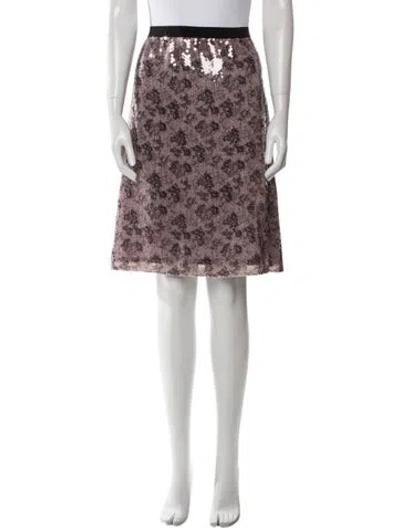 Pre-owned Marc Jacobs Printed Knee-length Skirt W/ Tags In Brown