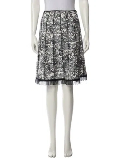 Pre-owned Marc Jacobs Printed Knee-length Skirt In White