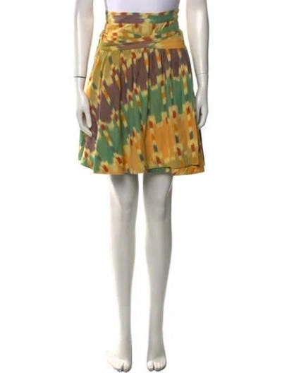 Pre-owned Marc Jacobs Printed Knee-length Skirt In Yellow