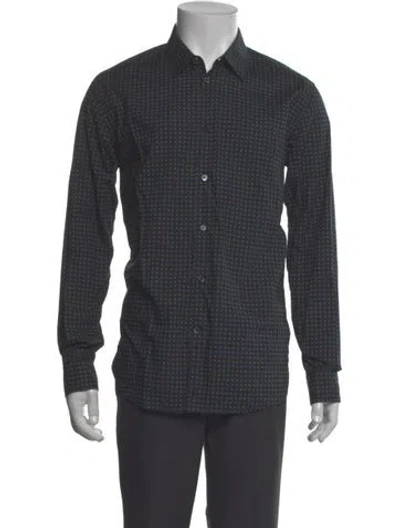 Pre-owned Marc Jacobs Printed Long Sleeve Shirt In Blue