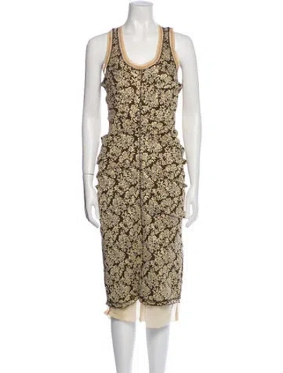 Pre-owned Marc Jacobs Printed Midi Length Dress